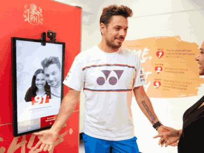 Piper Heidsieck, borne interactive à l'Open d'Australie