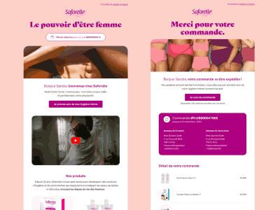 Saforelle, brandbook et email transactionnels